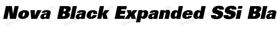 Nova Black Expanded SSi Black Expanded Italic字体转换